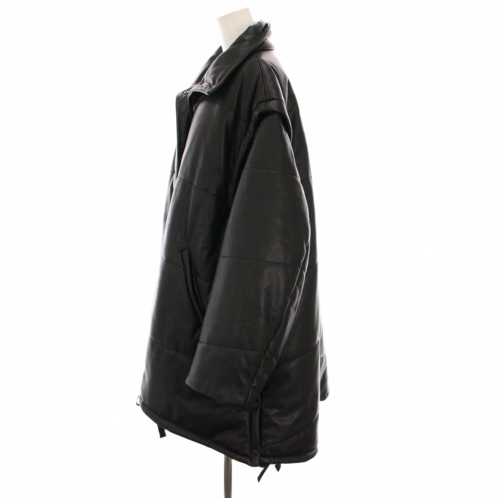 ルシェルブルー LE CIEL BLEU 24AW Faux Leather Padded Coat フェイク 