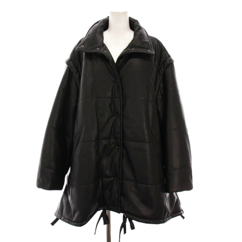 ルシェルブルー LE CIEL BLEU 24AW Faux Leather Padded Coat フェイク 