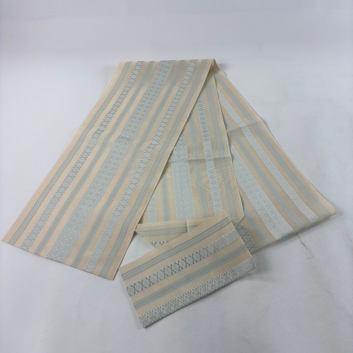 美品】 名古屋帯 秀品 夏帯 紗 八寸名古屋帯 松葉仕立て トンネル