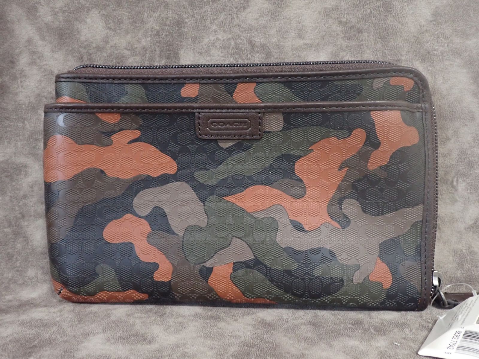ほぼ未使用】COACH コーチ 迷彩柄 ポーチ F63657 カモフラ 小物入れ 