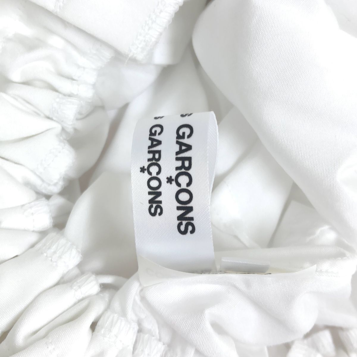 COMME des GARCONS COMME des GARCONS / コムコム | 2023SS | 綿ブロード 襟ラッフルギャザー ブラウス シャツ | S | ホワイト | レディース COMME des GARCONS COMME des GARCONS / コムコム | 2023SS | 綿
