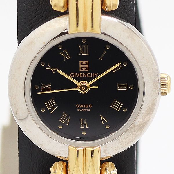 GIVENCHY 石付き 黒文字盤 レディース 腕時計 ブレスレット ゴールド GIVENCHY 石付き 黒文字盤 レディース 腕時計 ブレスレット ゴールド