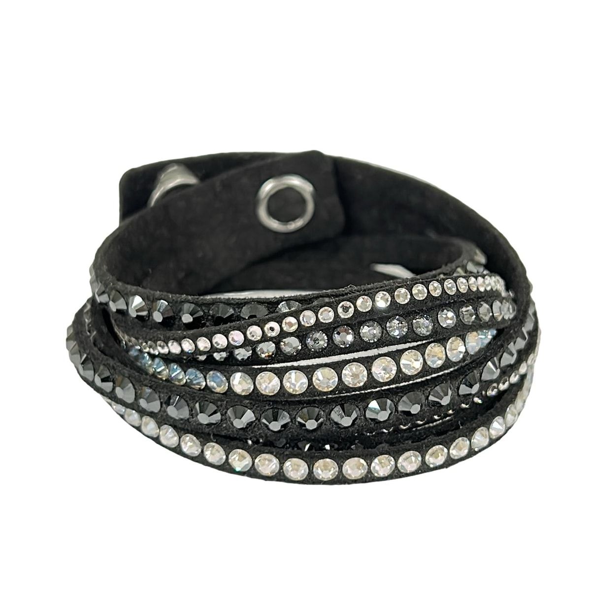 SWAROVSKI(スワロフスキー) ブレスレット美品 - 黒×クリア - メルカリ
