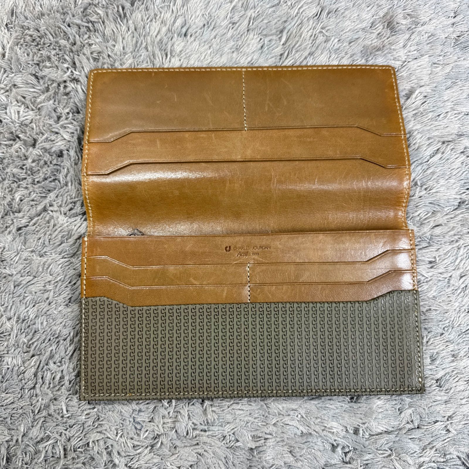 CHARLES JOURDAN シャルルジョルダン レザー 長財布 - メルカリ