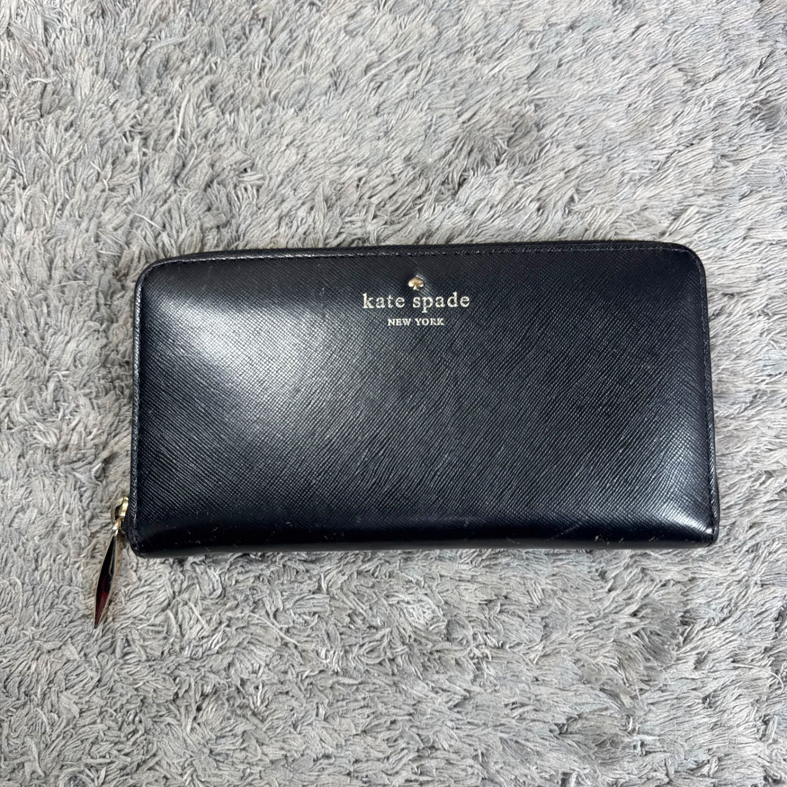 kate spade ケイトスペード 長財布 レザー ラウンドファスナー 