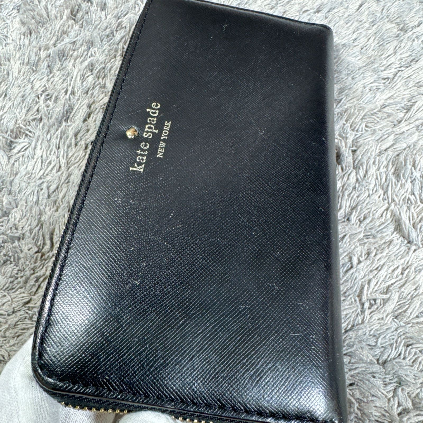 kate spade ケイトスペード 長財布 レザー ラウンドファスナー 