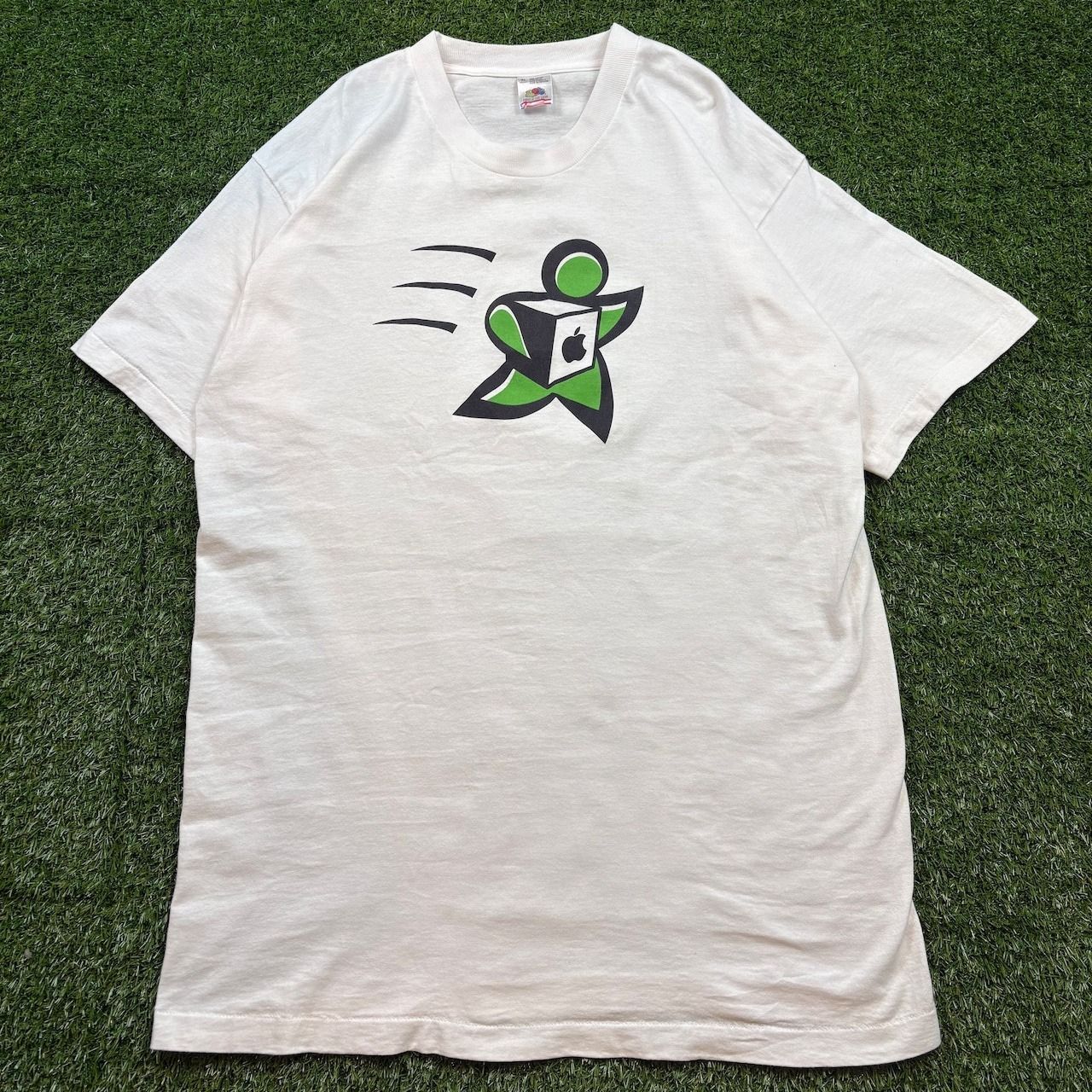 90s USA製 FRUIT OF THE LOOM Apple 企業 プロモーション プリント 