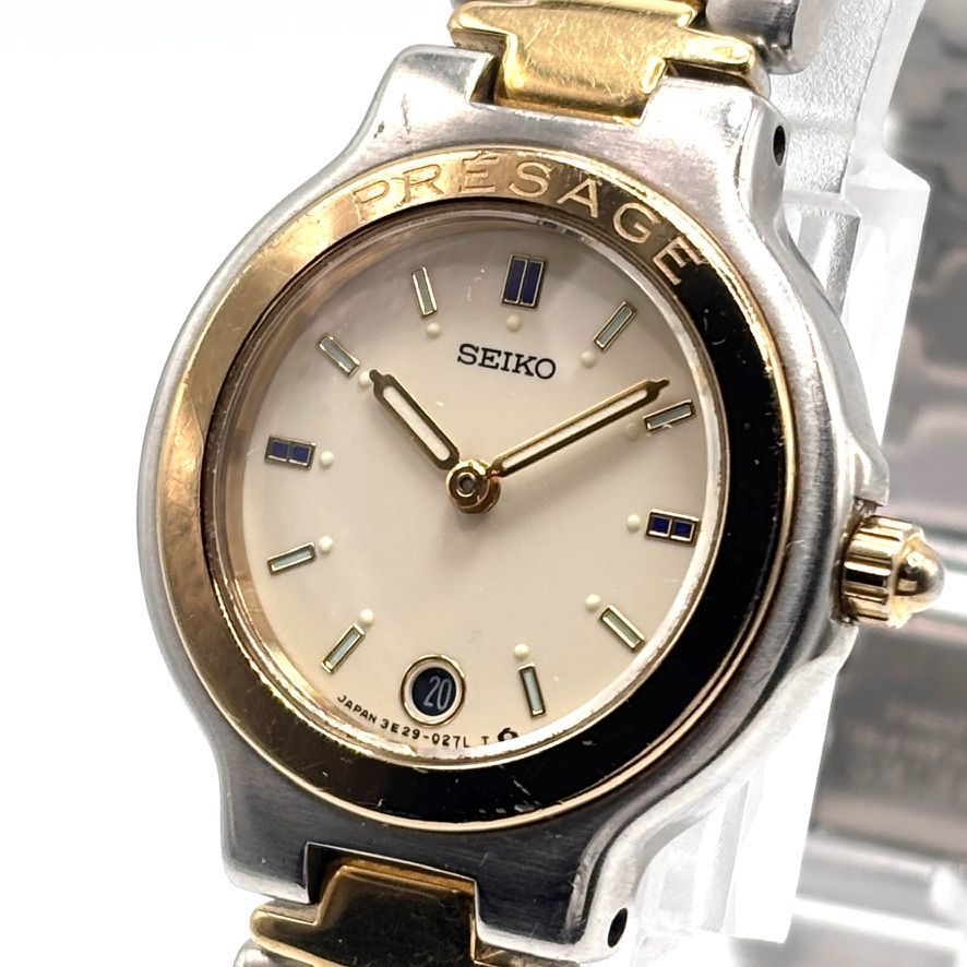 【稼動品】SEIKO プレサージュ クォーツ 腕時計 コンビ 3E29-0110 稼働品 SEIKO セイコー PRESAGE プレサージュ 3E29-0100 レディース