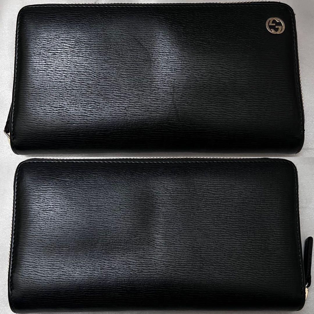 ◇美品◇グッチ 長財布 ラウンドジップ インターロッキングGG 309705 