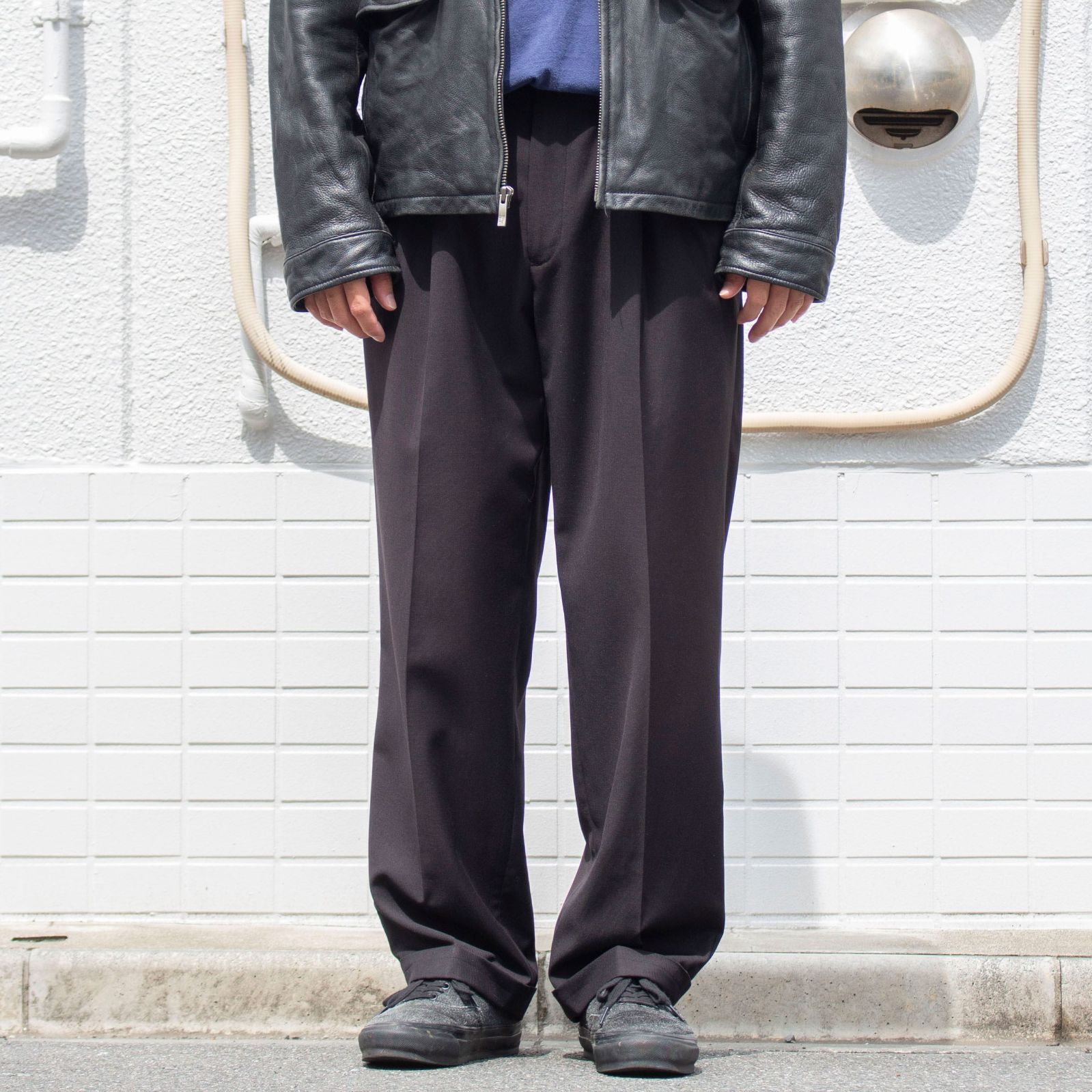 Perry Ellis America 00's 2tuck Wide Tapered Slacks【34×29】 メンズ