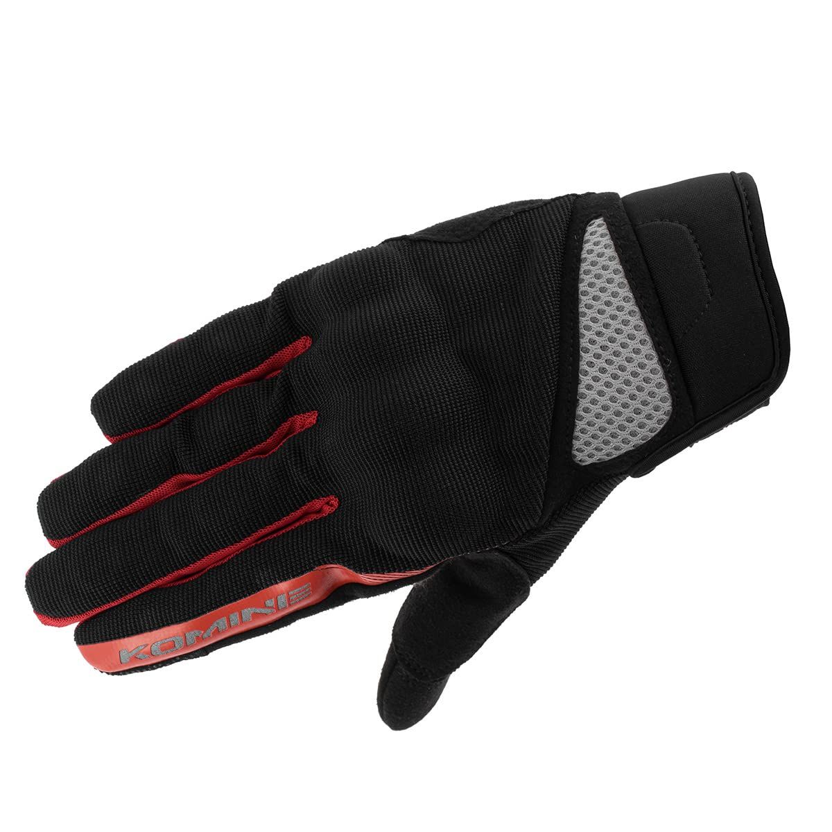 新品 コミネ(KOMINE) バイク用 グローブ GK-1633 3D プロテクトメッシュグローブ Black Red S