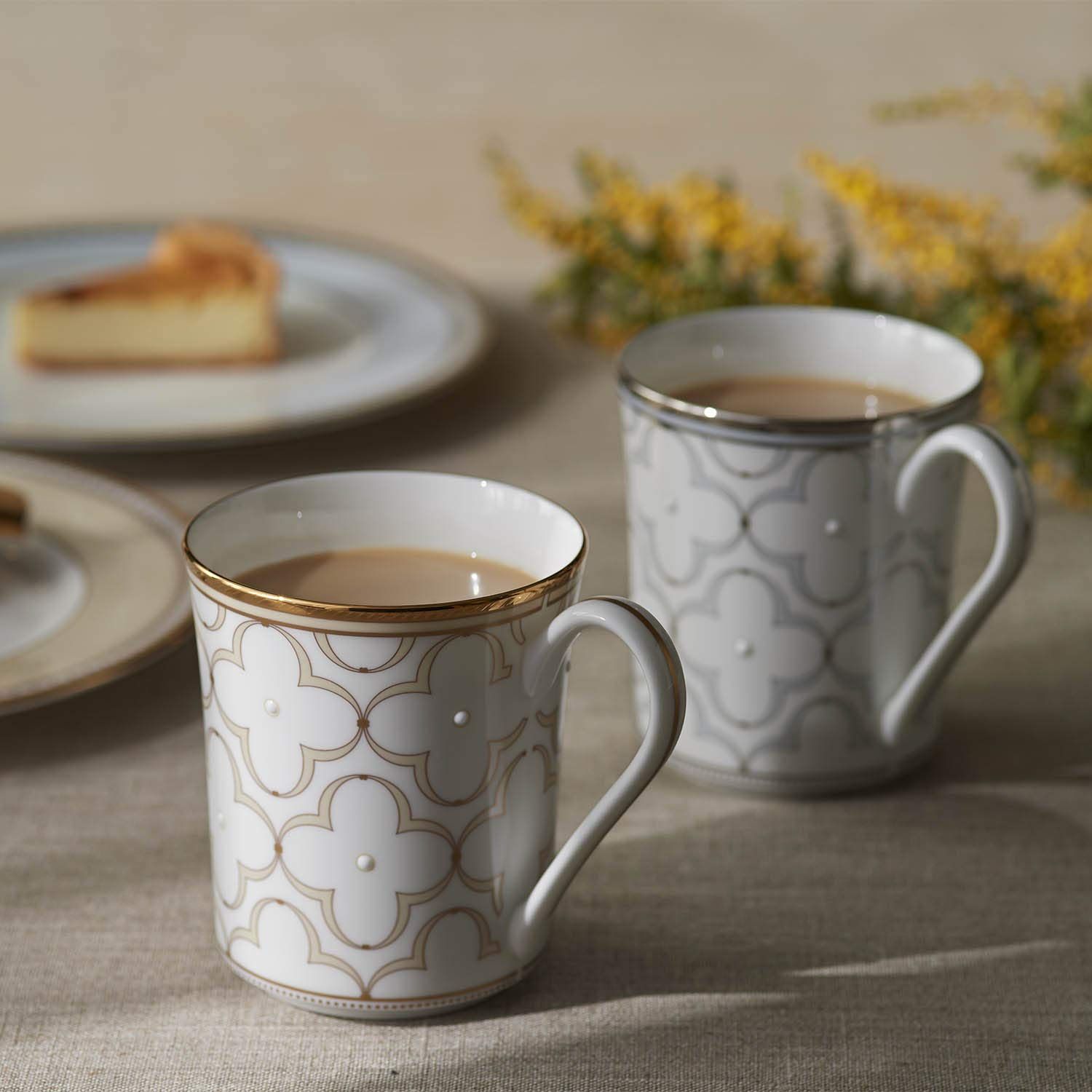 新品 Noritake ノリタケ マグ ＆ プレート （ ペアセット ） マグ395cc 