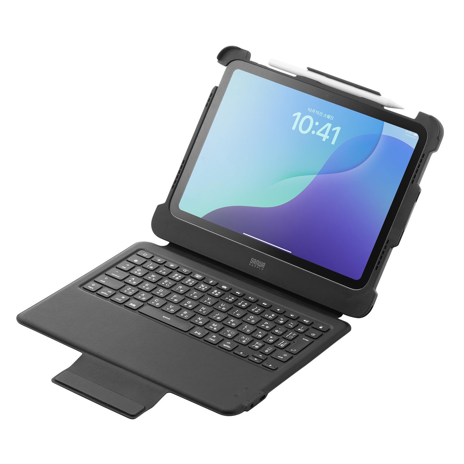 新品 サンワサプライ iPad 第10世代・A16専用ケース付き一体型キーボード（Type-Cケーブル接続） SKB-IP8BK 15,396円