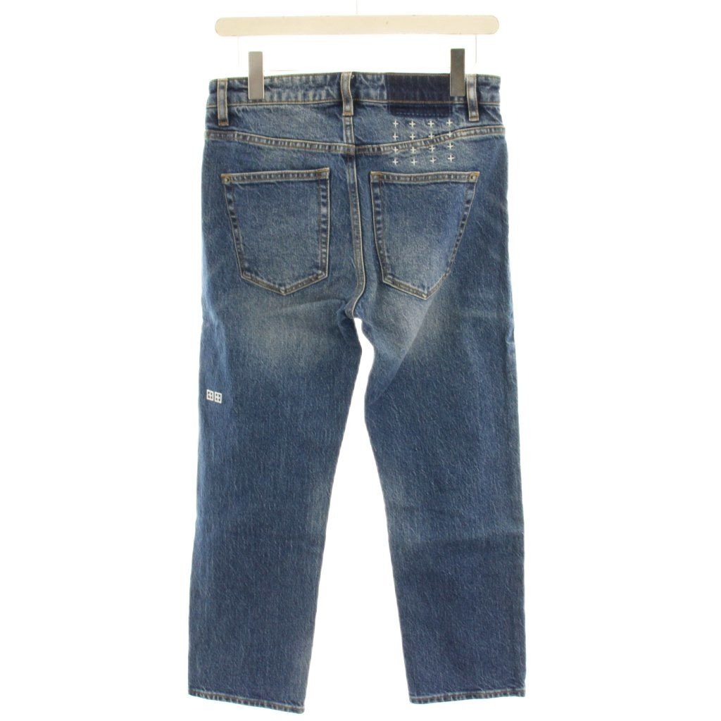 スビ Ksubi デニムパンツ ジーンズ USED加工 刺繍 28 水色 ライト