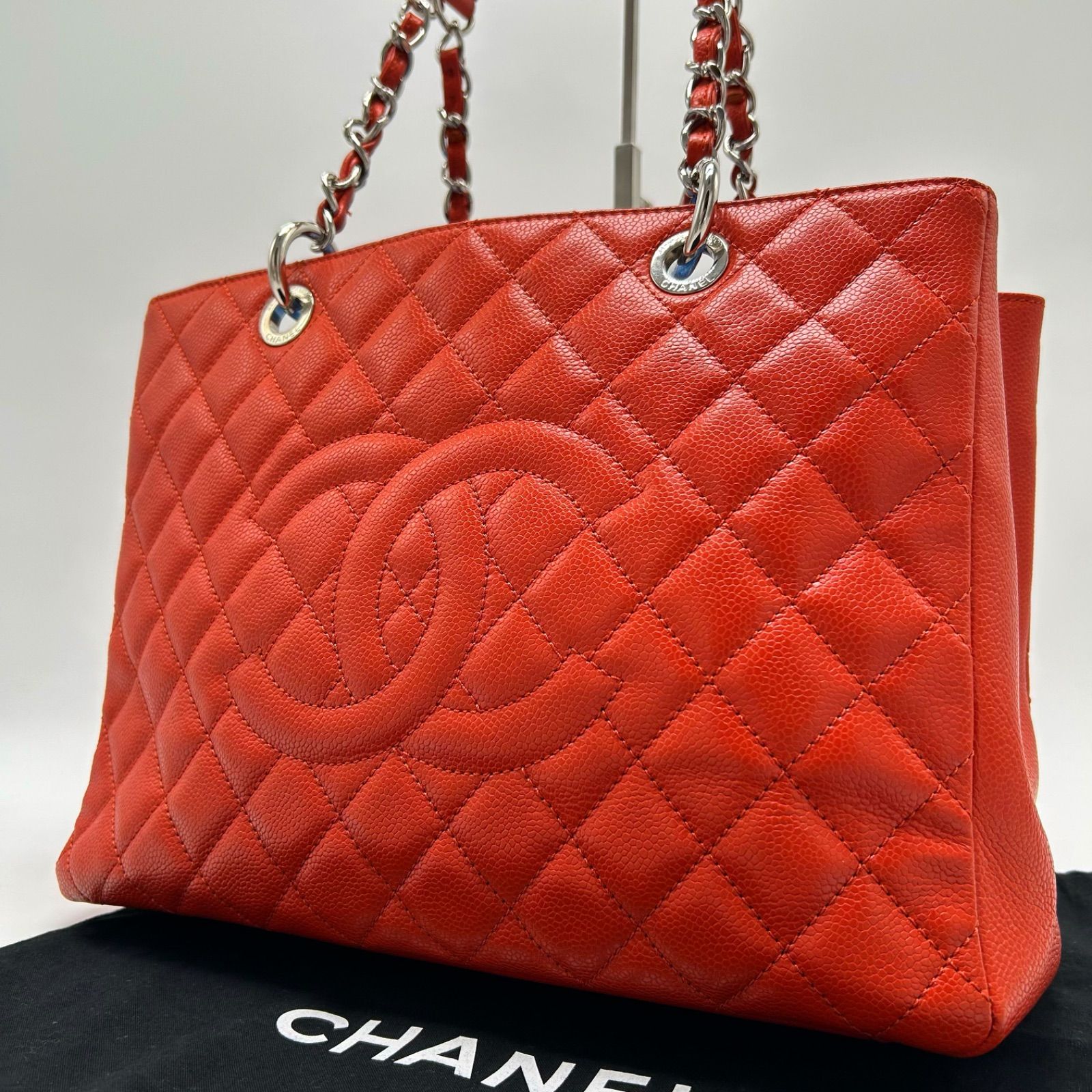 ◎未使用級 CHANEL シャネル キャビアスキン ハンドバッグ トート 