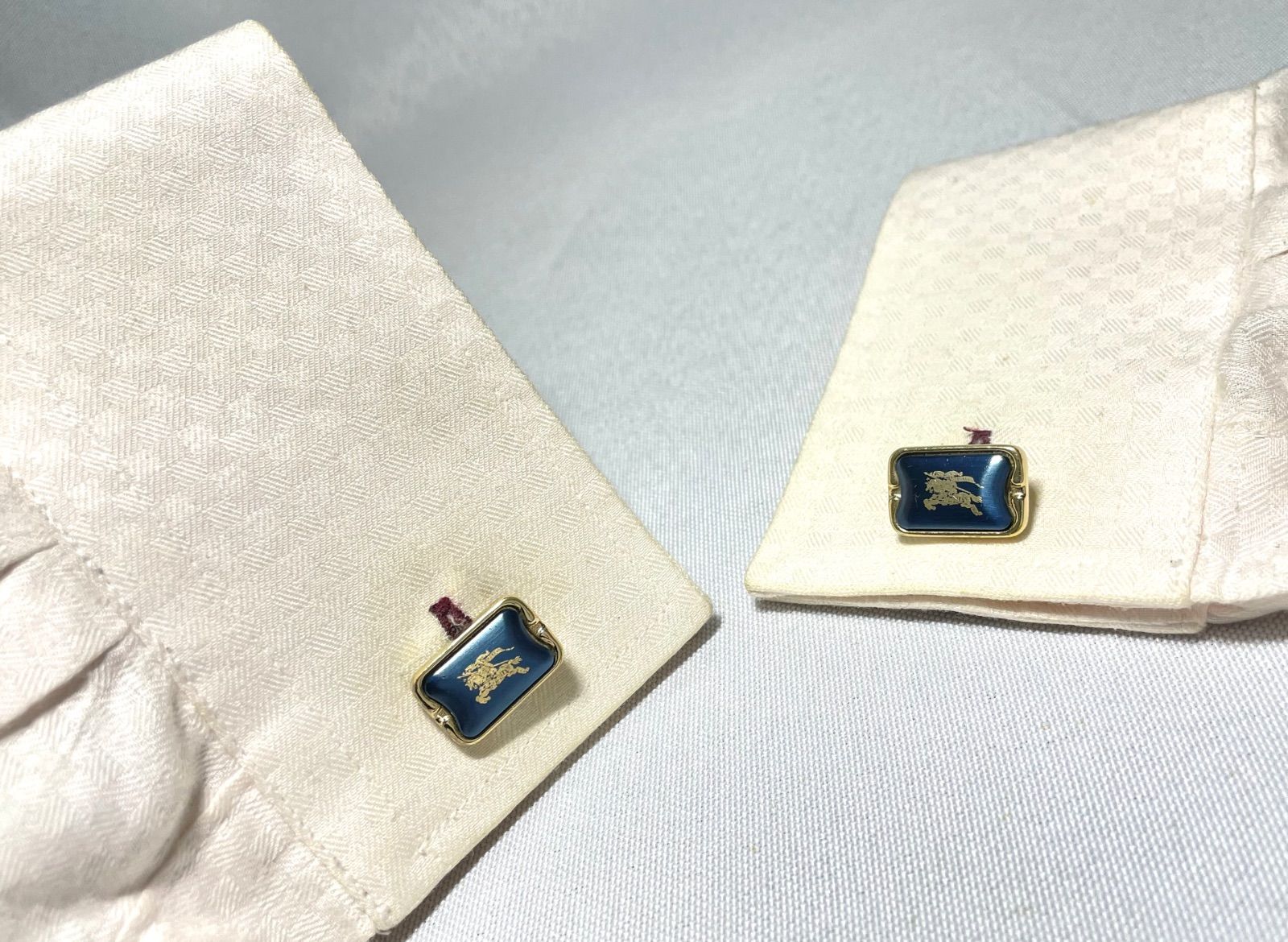 バーバリー　馬上の騎士　SILVER925K14GF　カフス　C1968 本命ギフト バーバリー 馬上の騎士 SILVER925K14GF カフス C1968