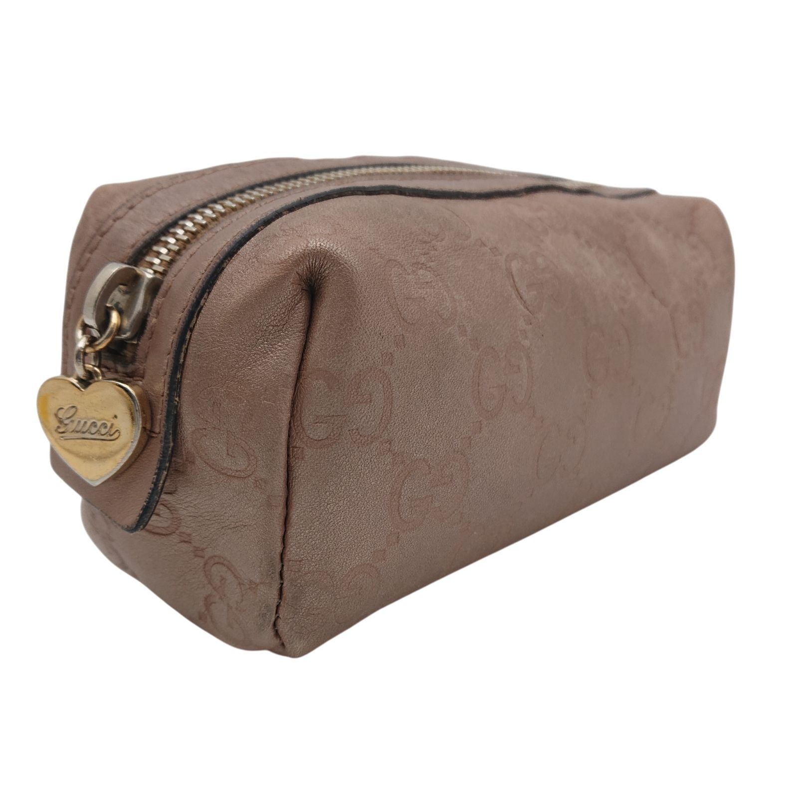 美品 グッチ GGキャンバス アクセサリーポーチ 039 1103 レザー GUCCI 