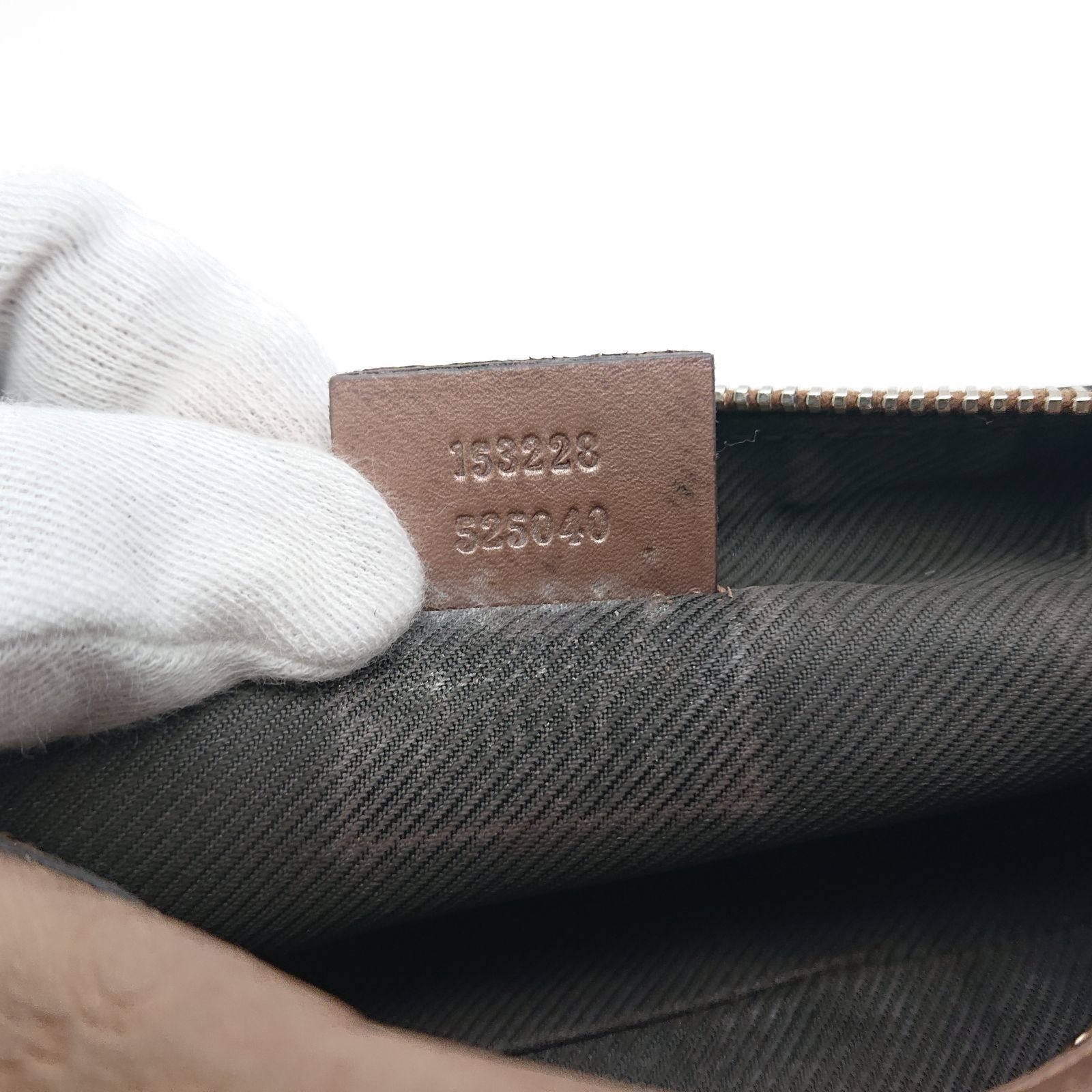 GUCCI グッチ ポーチ シマ GG ピンク ベージュ レザー メイクポーチ 