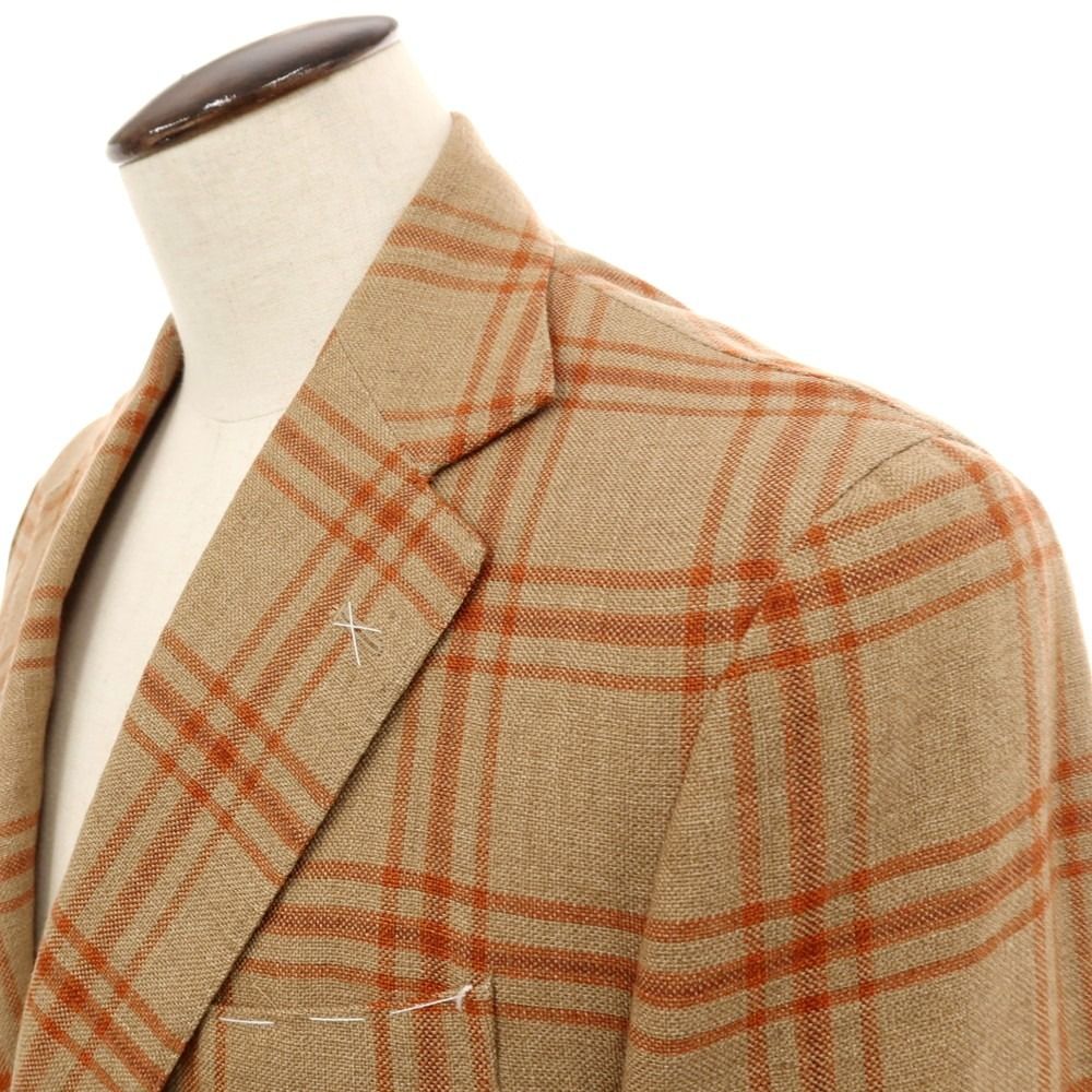 中古】【未使用】デペトリロ DE PETRILLO ウールリネン チェック 3B 