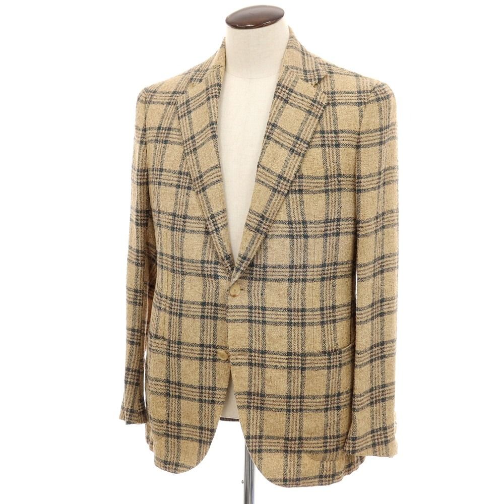 中古】デペトリロ DE PETRILLO リネンナイロン チェック 3B 中古】デペトリロ DE PETRILLO リネンナイロン チェック 3B