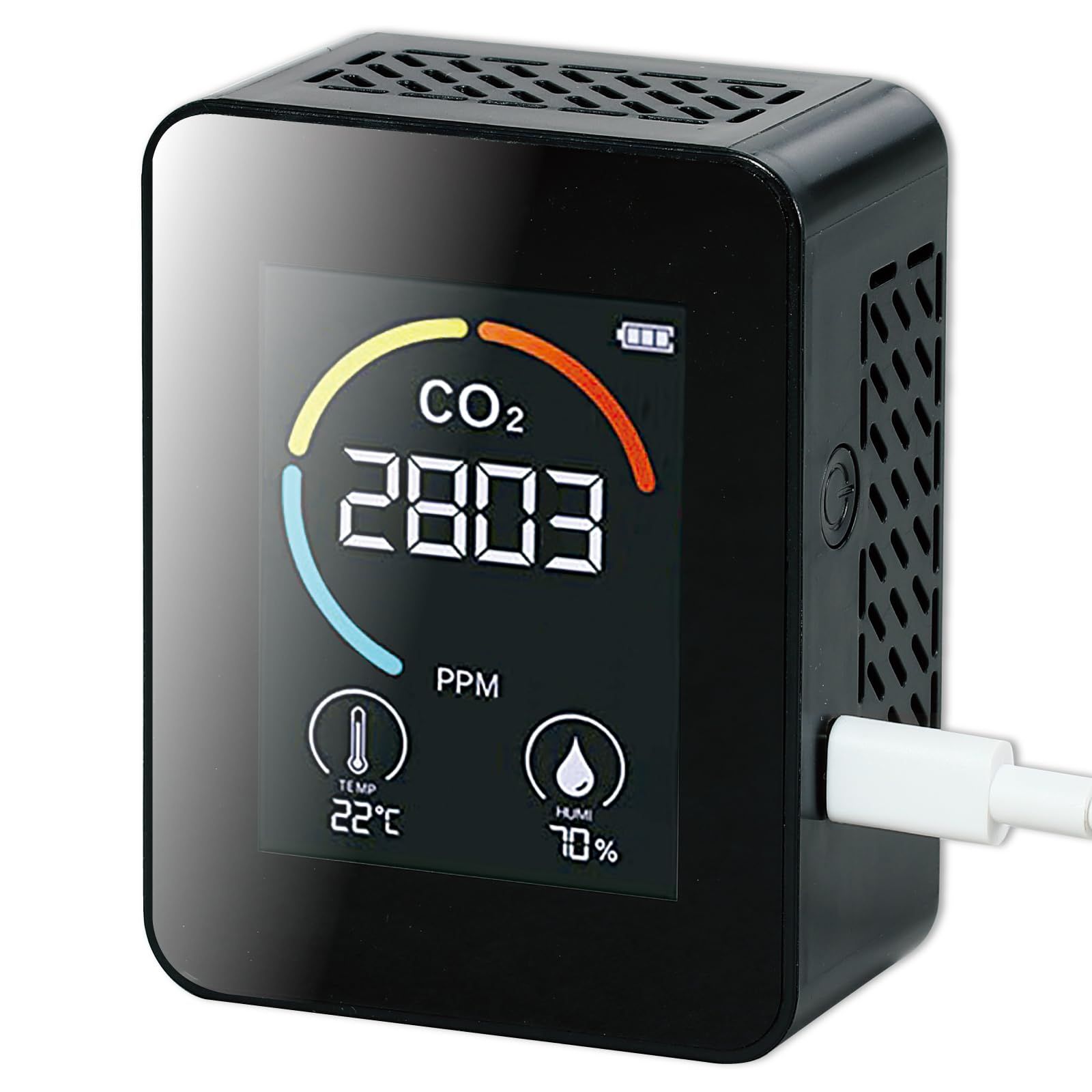 新品 アーテック(Artec) 充電式二酸化炭素濃度測定器 NDIR方式 ホワイト CO2モニター 換気 濃度計 感染対策 衛生管理 52043