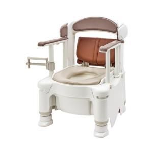 【新品・2営業日で発送】アロン化成 ポータブルトイレFX-30 座面付 (532981) アースブラウン ソフト便座 33,947円