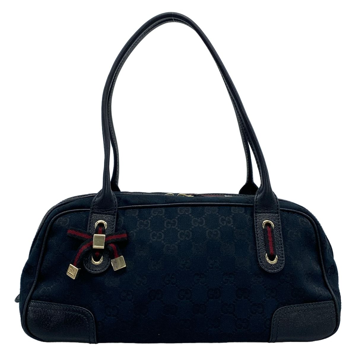 GUCCI(グッチ) ショルダーバッグ プリンシー,GG柄 161720 ネイビー×黒 レザー GUCCI(グッチ) ショルダーバッグ プリンシー,GG柄 161720 ネイビー×黒