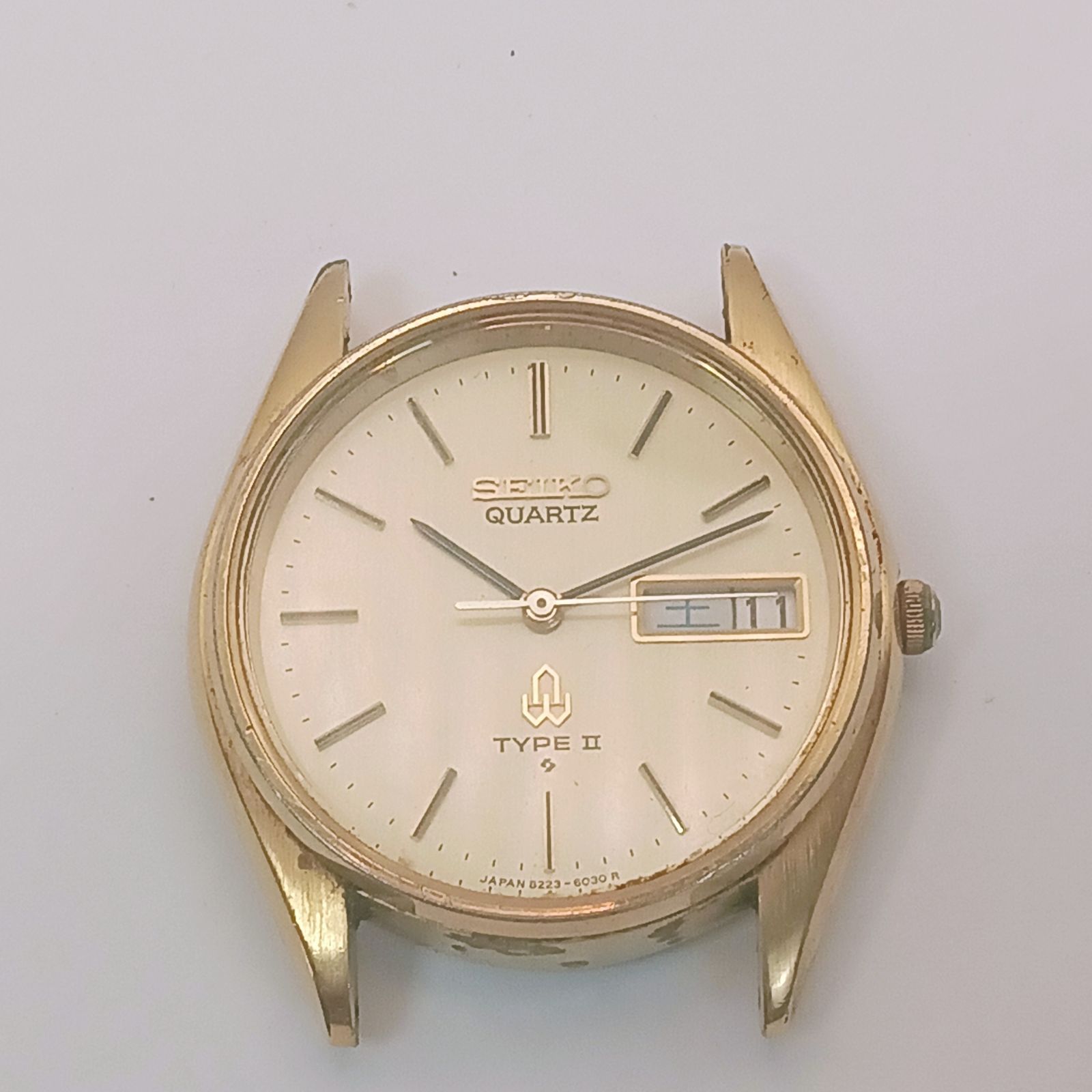 稼働 綺麗】0411-4 SEIKO TYPEⅡ セイコー タイプ2 メンズ腕時計 8223 