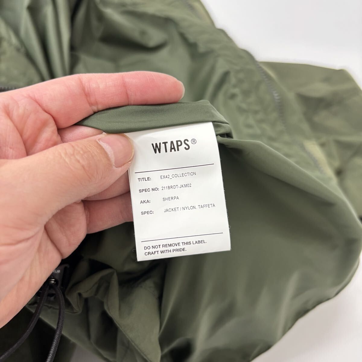 21ss 2021 良品 WTAPS ダブルタップス SHERPA JACKET NYLON TAFFETA 