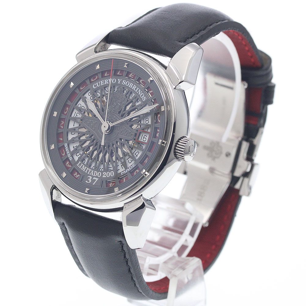  クエルボ イ ソブリノス CUERVO Y SOBRINOS 3195RC ヒストリアドール レーシング デイト 200本 自動巻き メンズ _945842 タートルネック 自動巻き時計 腕時計(アナログ)