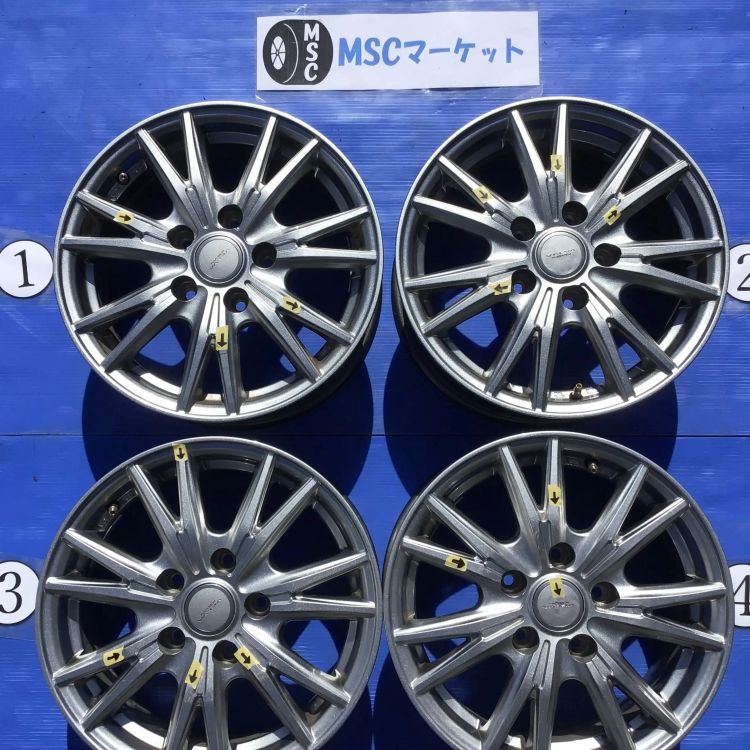 中古】 15インチ アルミホイール Weds VELVA KEVIN 6.0J 5H 4本 - メルカリ