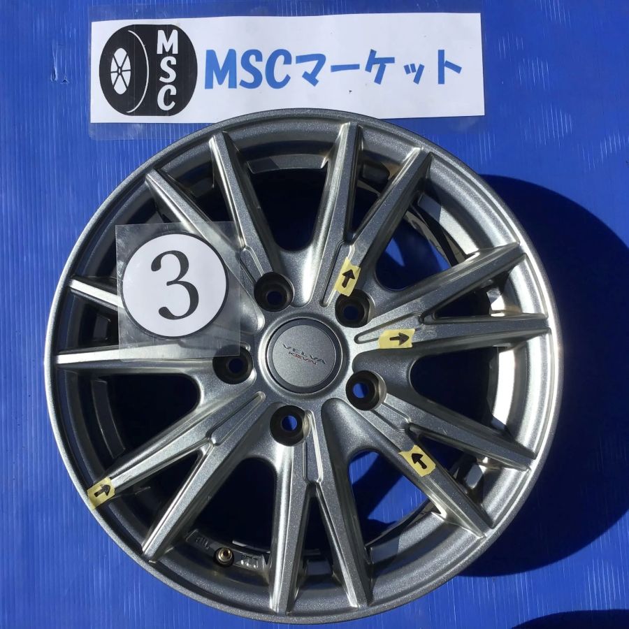 中古】 15インチ アルミホイール Weds VELVA KEVIN 6.0J 5H 4本 - メルカリ
