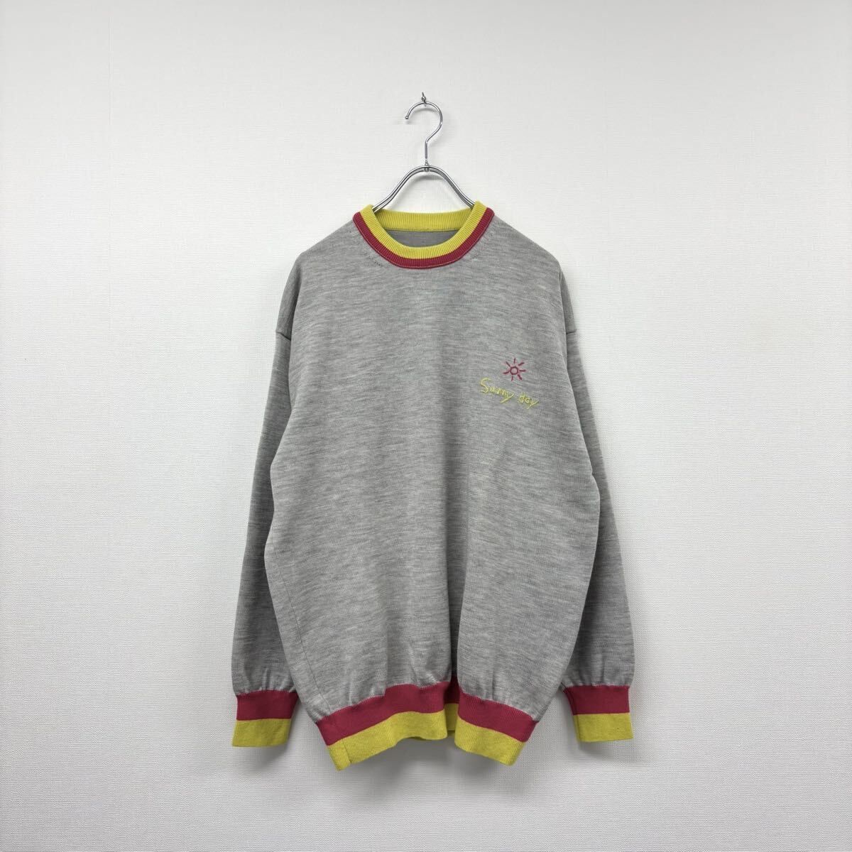 SIDE SLOPE サイドスロープ クルーネック カラーリブ プルオーバー 