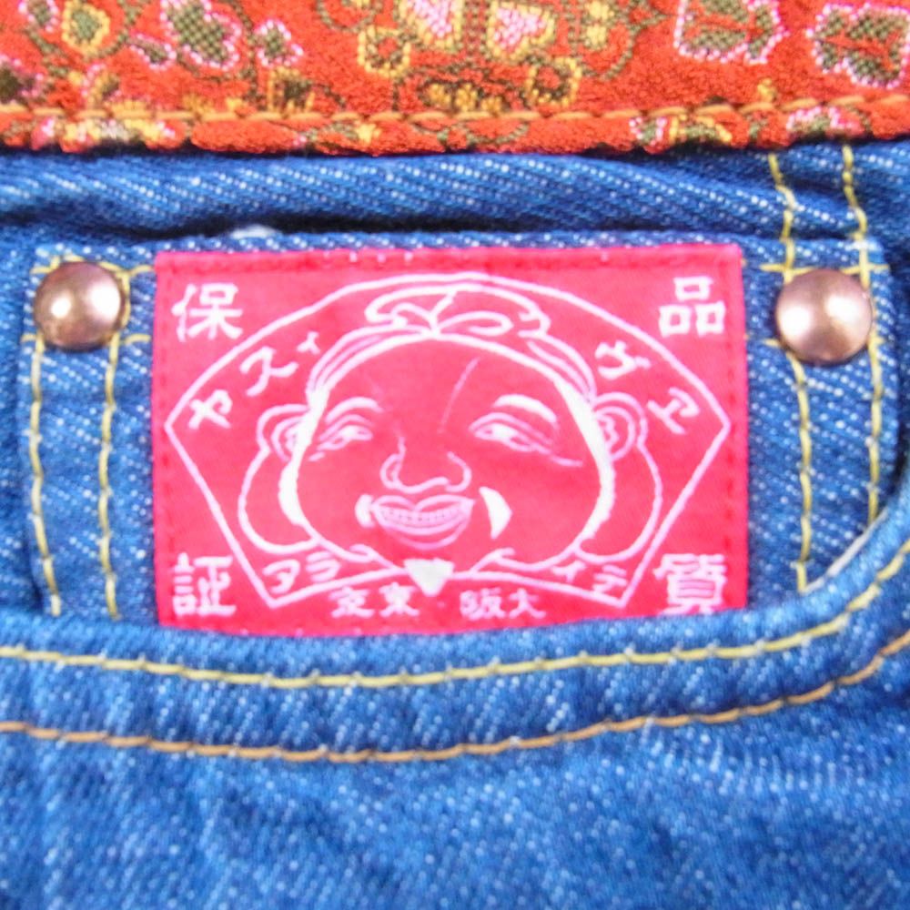 EVISU エヴィス DONNA ドンナ 和柄切替 カモメ刺繍 デニム パンツ