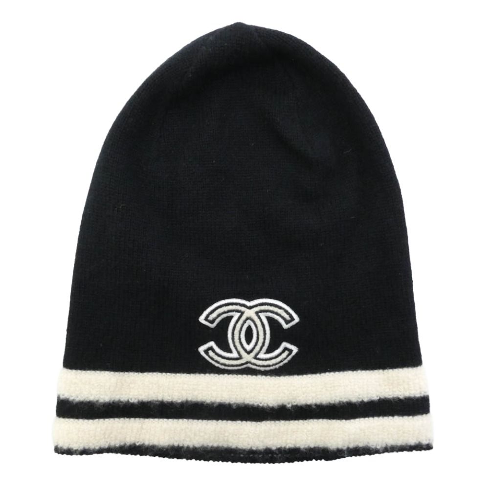 CHANEL シャネル ココマーク ロゴ カシミヤ ニット キャップ 帽子