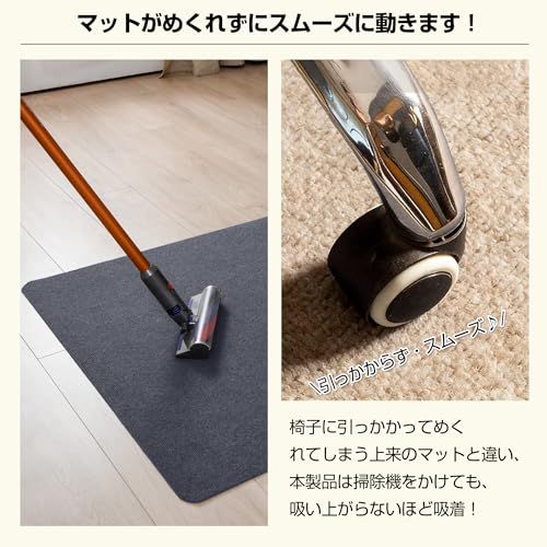 ゲーミングチェアマット 【大判サイズ160×130cm 】 チェアマット 床保護シート デスクチェアマット HOSUR（ブラック） ゲーミングチェアマット 【大判サイズ160×130cm 】 チェアマット 床