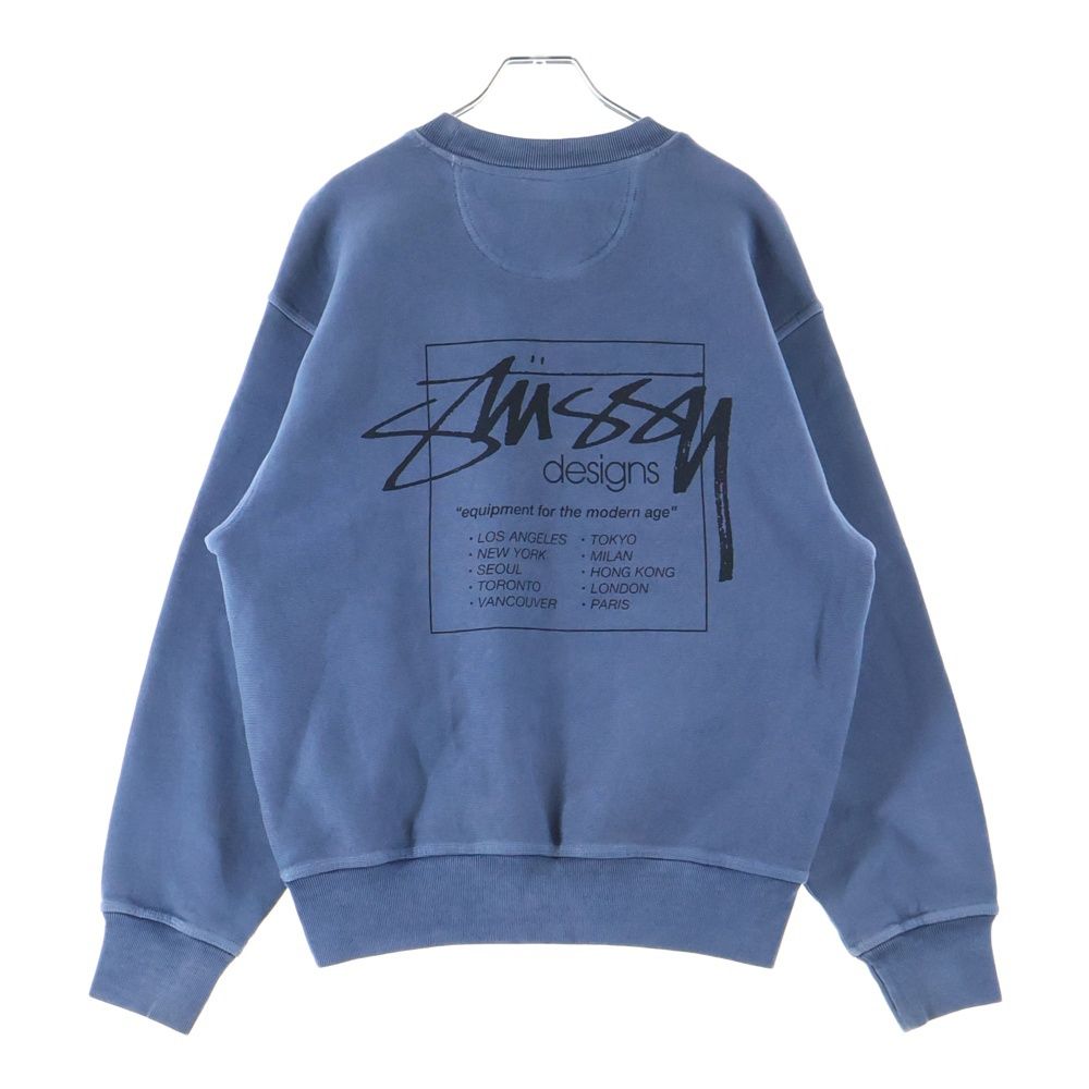 STUSSY (ステューシー) Modern Age Crew Pigment Dyed ロゴ クルー 