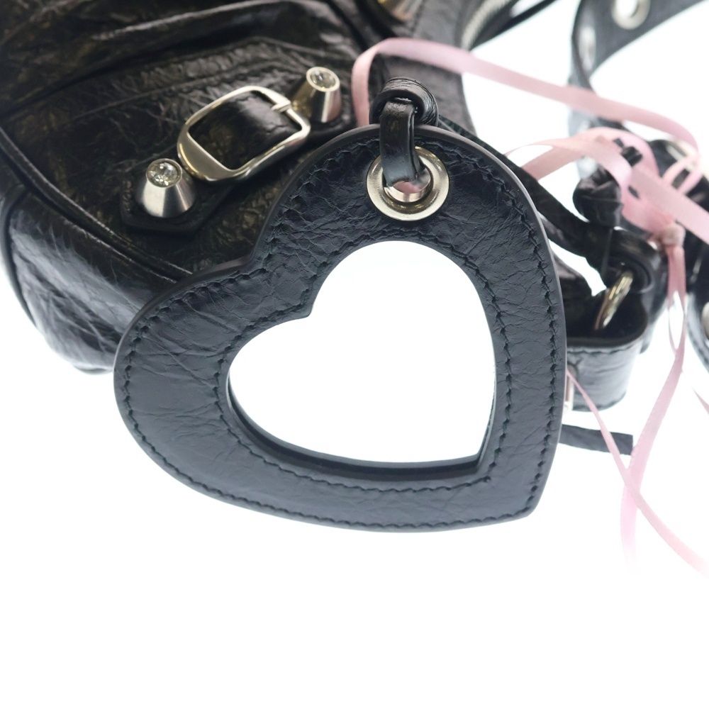BALENCIAGA バレンシアガ Le Cagole 671309 2AB8Z ルカゴールXS ラインストーン付き ショルダーバッグ ブラック BALENCIAGA (バレンシアガ) Le Cagole 671309 2AB8Z ルカゴールXS