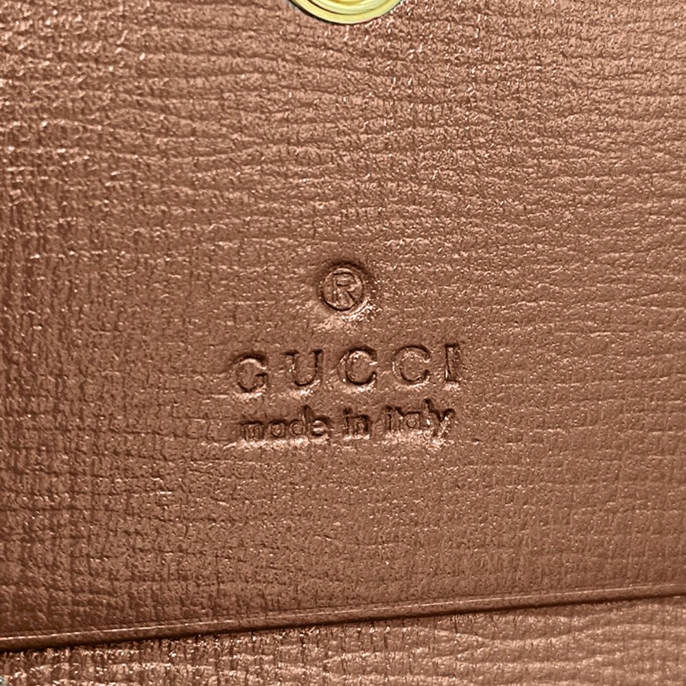 良品 グッチ 648848 二つ折り GGスプリーム ハート レッド ブラウン GUCCI（グッチ） 二つ折り財布 GGスプリーム ハートモチーフ 648848
