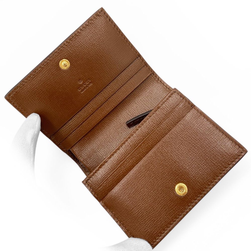 良品 グッチ 648848 二つ折り GGスプリーム ハート レッド ブラウン 新品・未使用品】グッチ GUCCI GGスプリーム 二つ折り財布 ハート