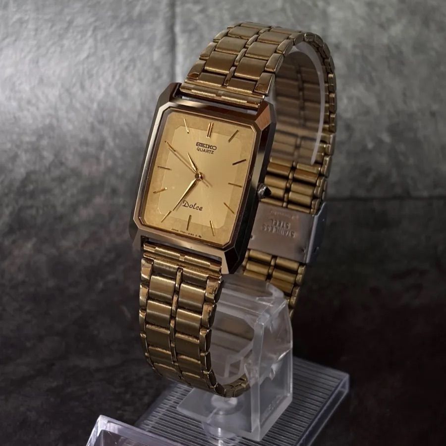 希少】SEIKO DOLCE スクエア タングステン ゴールド ジャンク A160 