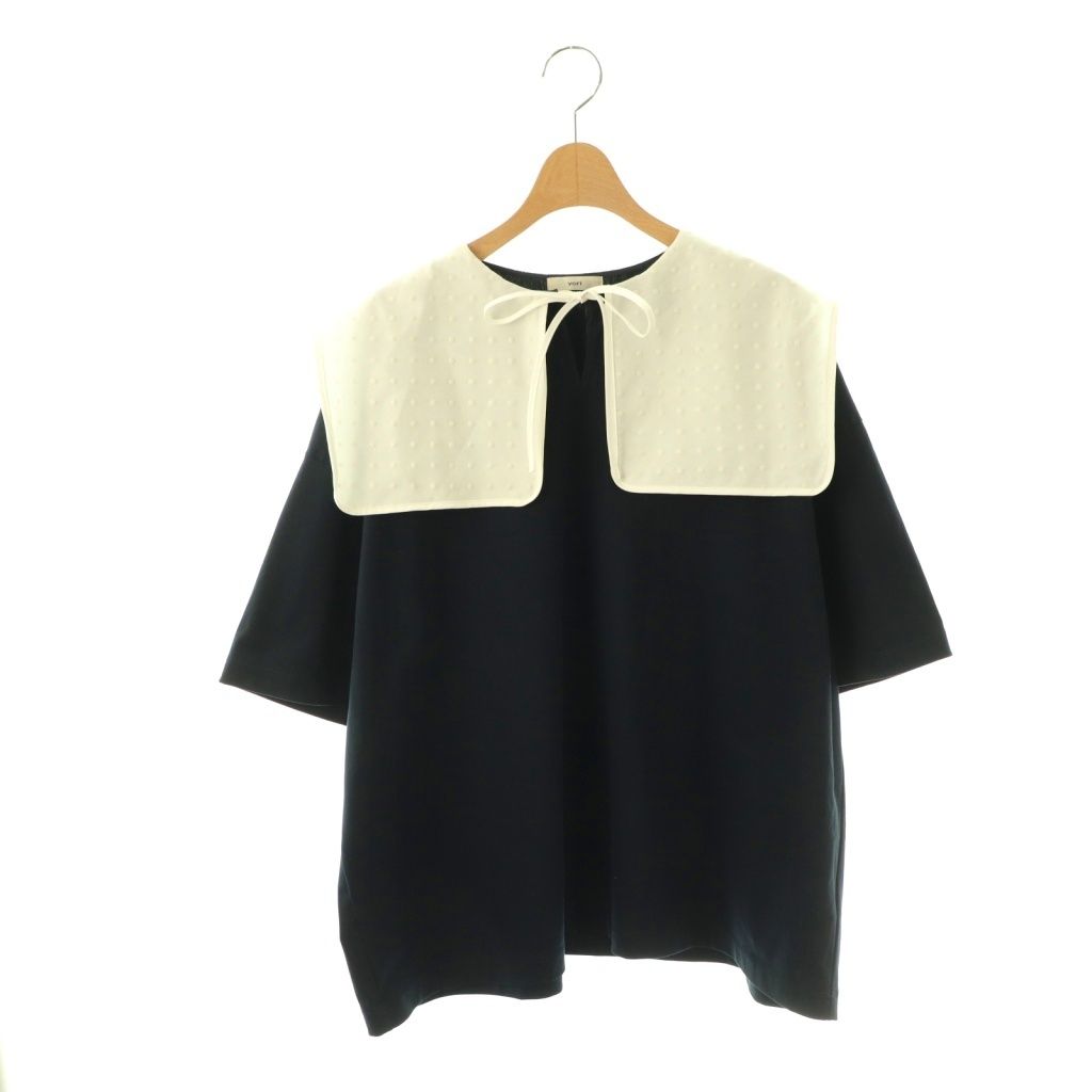 ヨリ yori フロッキードットカラーtee ブラック yori ヨリ フロッキードットカラーTee ブラック 【公式通販】