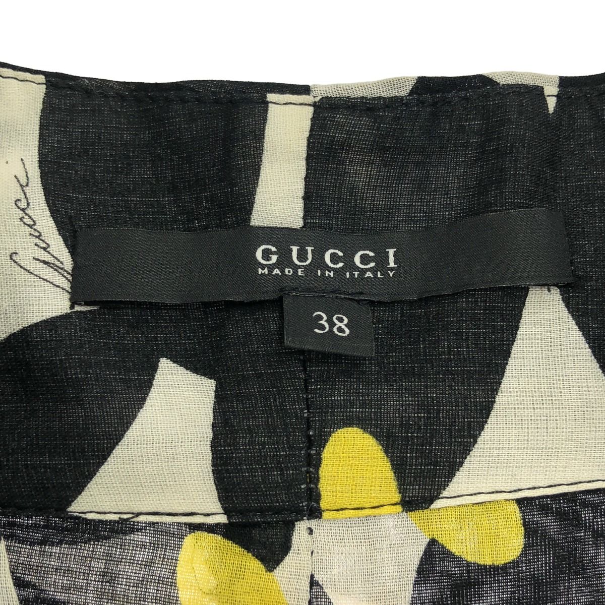 GUCCI グッチ 08SS ノースリーブシャツワンピース 191516 ブラック 38
