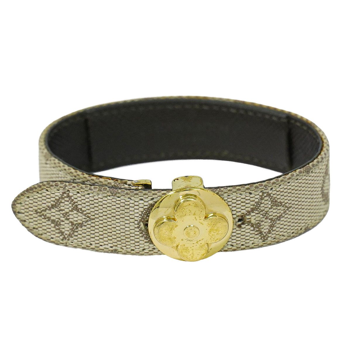 本物 ルイヴィトン LOUIS VUITTON LV グットラック ブレスレット モノグラムミニ ベージュ M64458 ビトン アクセサリー ジュエリー 中古・ 本物 ルイヴィトン LOUIS VUITTON LV グットラック ブレスレット