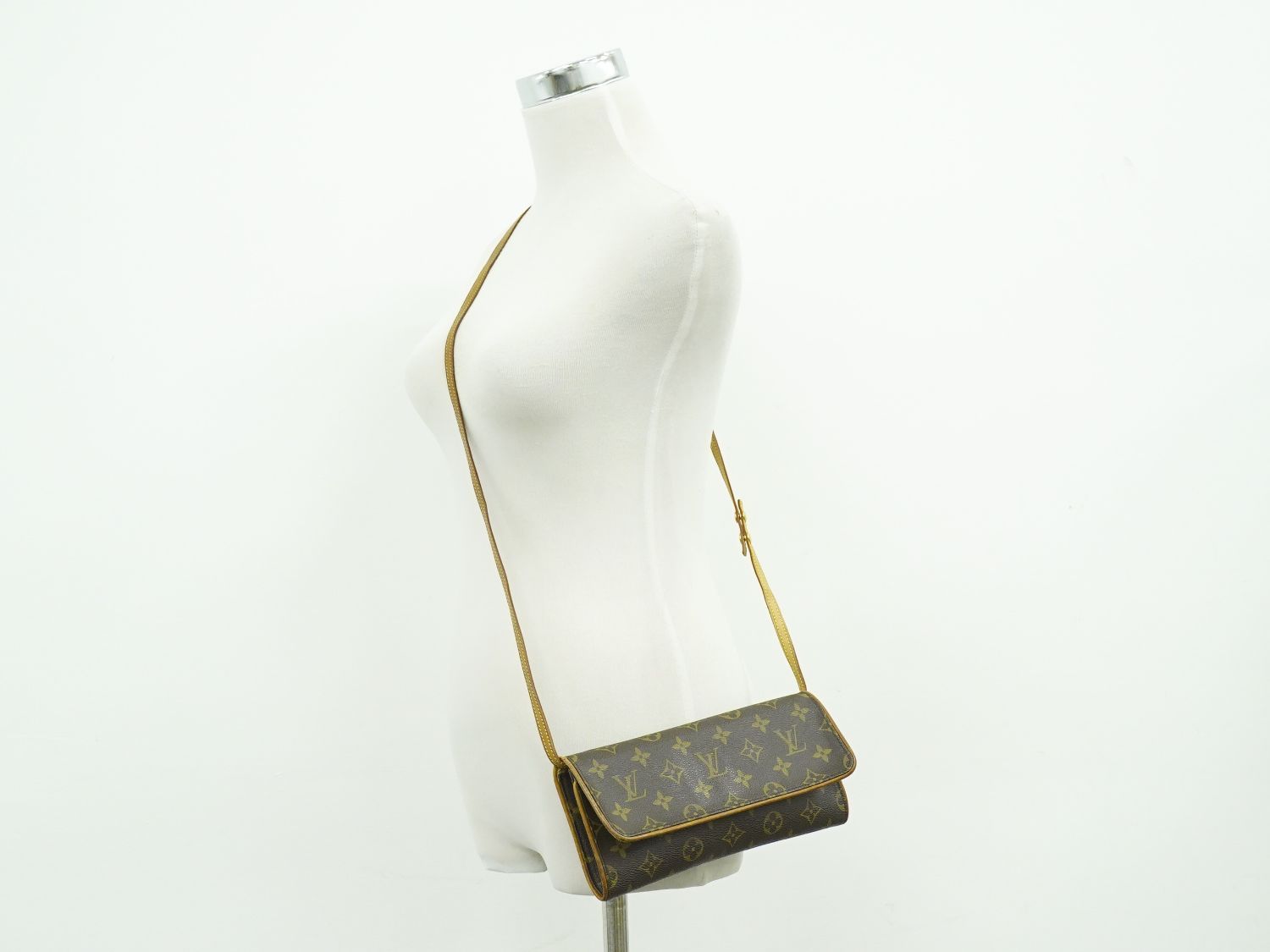 本物 ルイヴィトン LOUIS VUITTON LV ポシェットツイン GM モノグラム 2WAY ショルダーバッグ クラッチバッグ ブラウン M51852 ビトン バッグ 中古 LOUIS VUITTON（ルイ・ヴィトン） ポシェットツインGM モノグラム