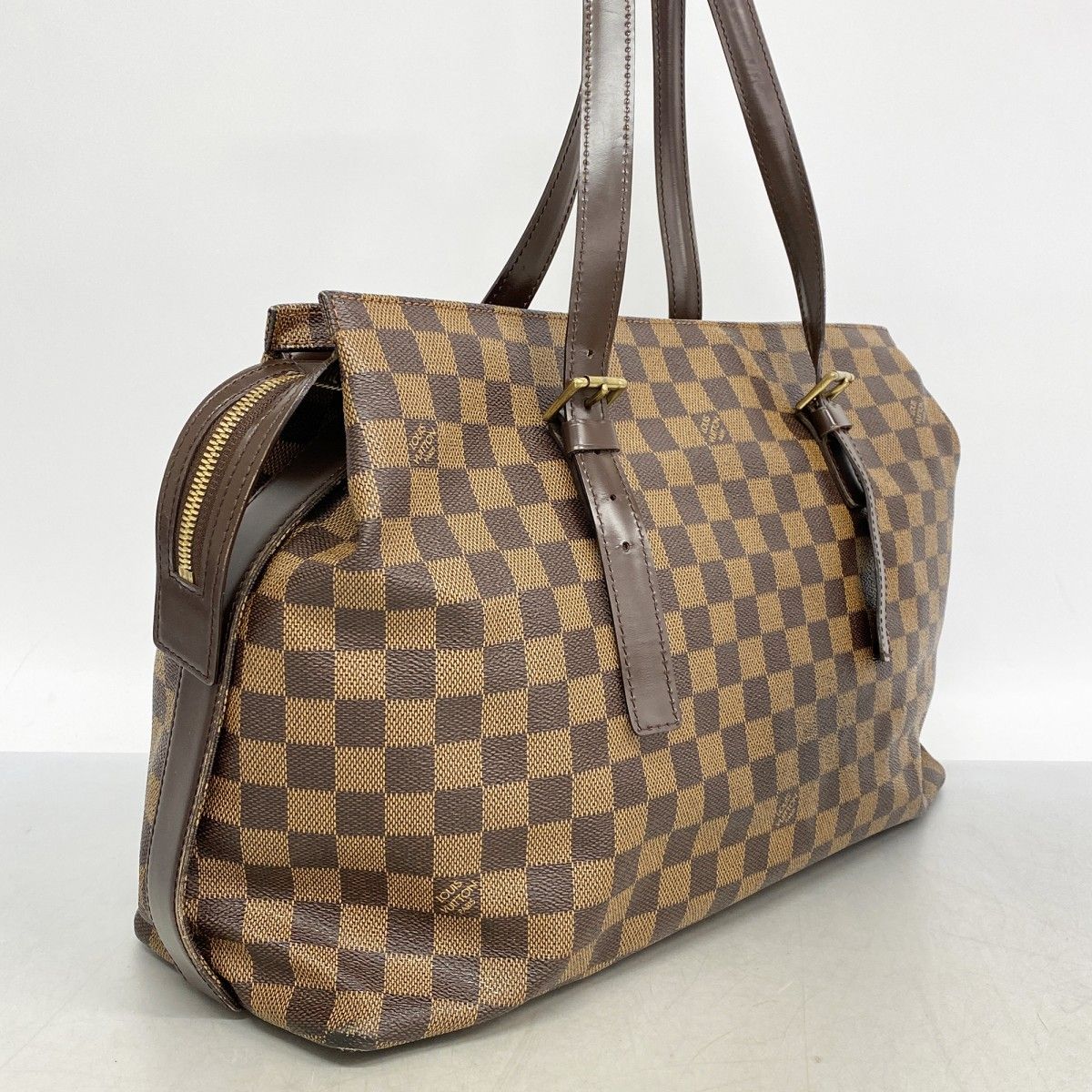 【6db1529】ルイヴィトン ショルダーバッグ ダミエ チェルシー N51119 エベヌ【中古】レディース LOUIS VUITTON - 【6db1529】ルイヴィトン ショルダーバッグ ダミエ