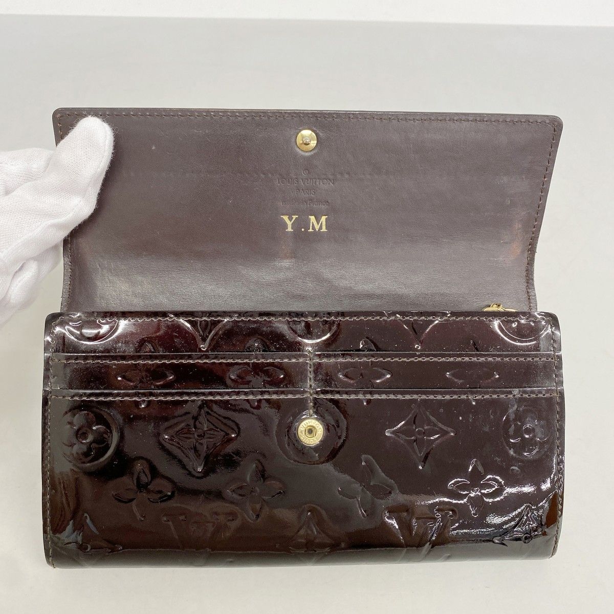 【5ad3814】ルイヴィトン 長財布 ヴェルニ ポルトフォイユサラ M93524 アマラント【中古】レディース LOUIS VUITTON - 【5ad3814】ルイヴィトン 長財布 ヴェルニ