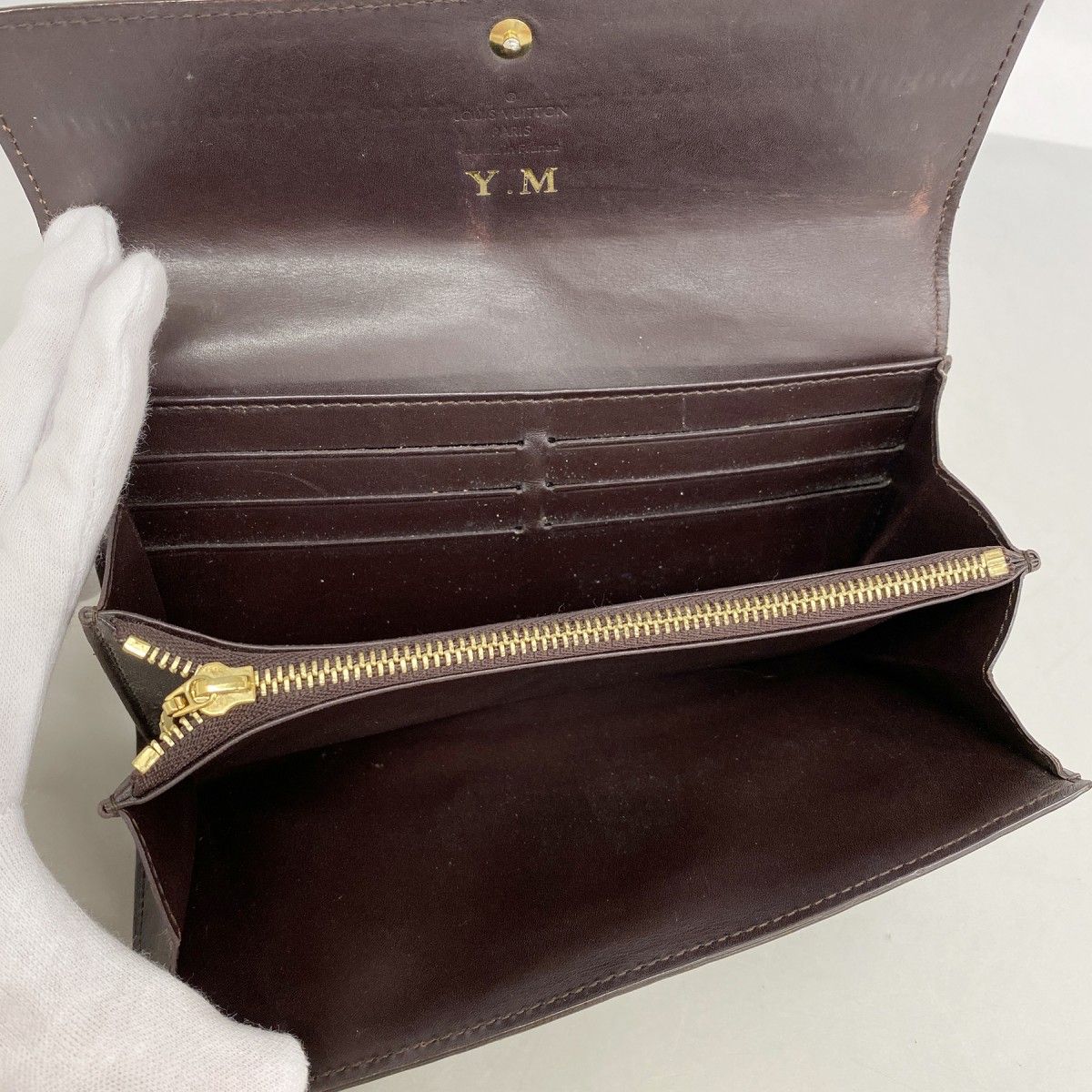 【5ad3814】ルイヴィトン 長財布 ヴェルニ ポルトフォイユサラ M93524 アマラント【中古】レディース LOUIS VUITTON - 【5ad3814】ルイヴィトン 長財布 ヴェルニ