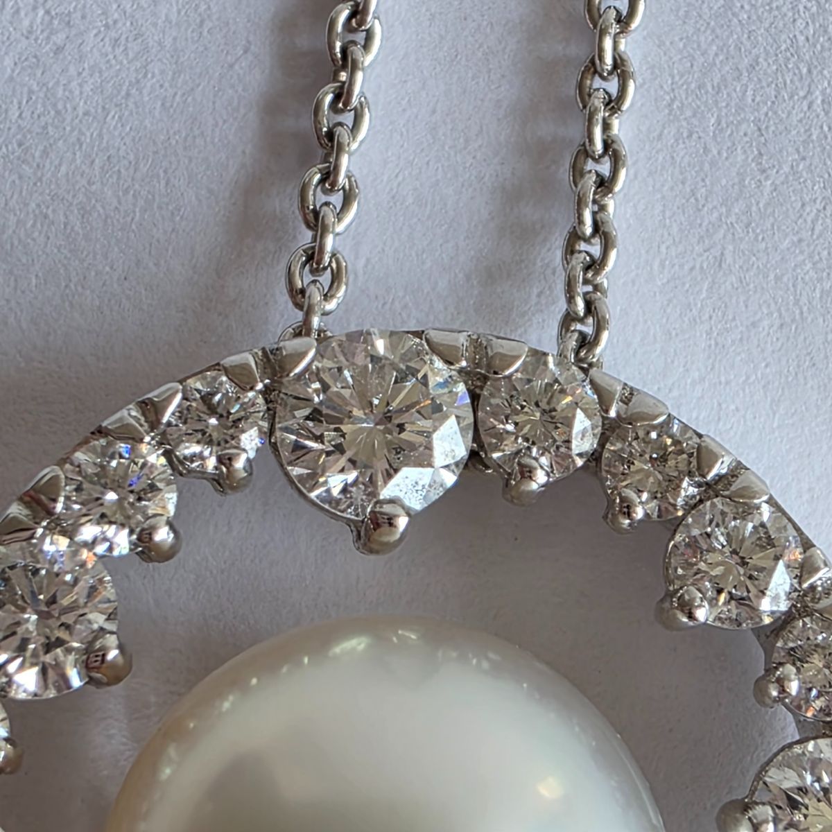 MIKIMOTO ミキモト ダイヤモンド サークル アコヤパール ネックレス 
