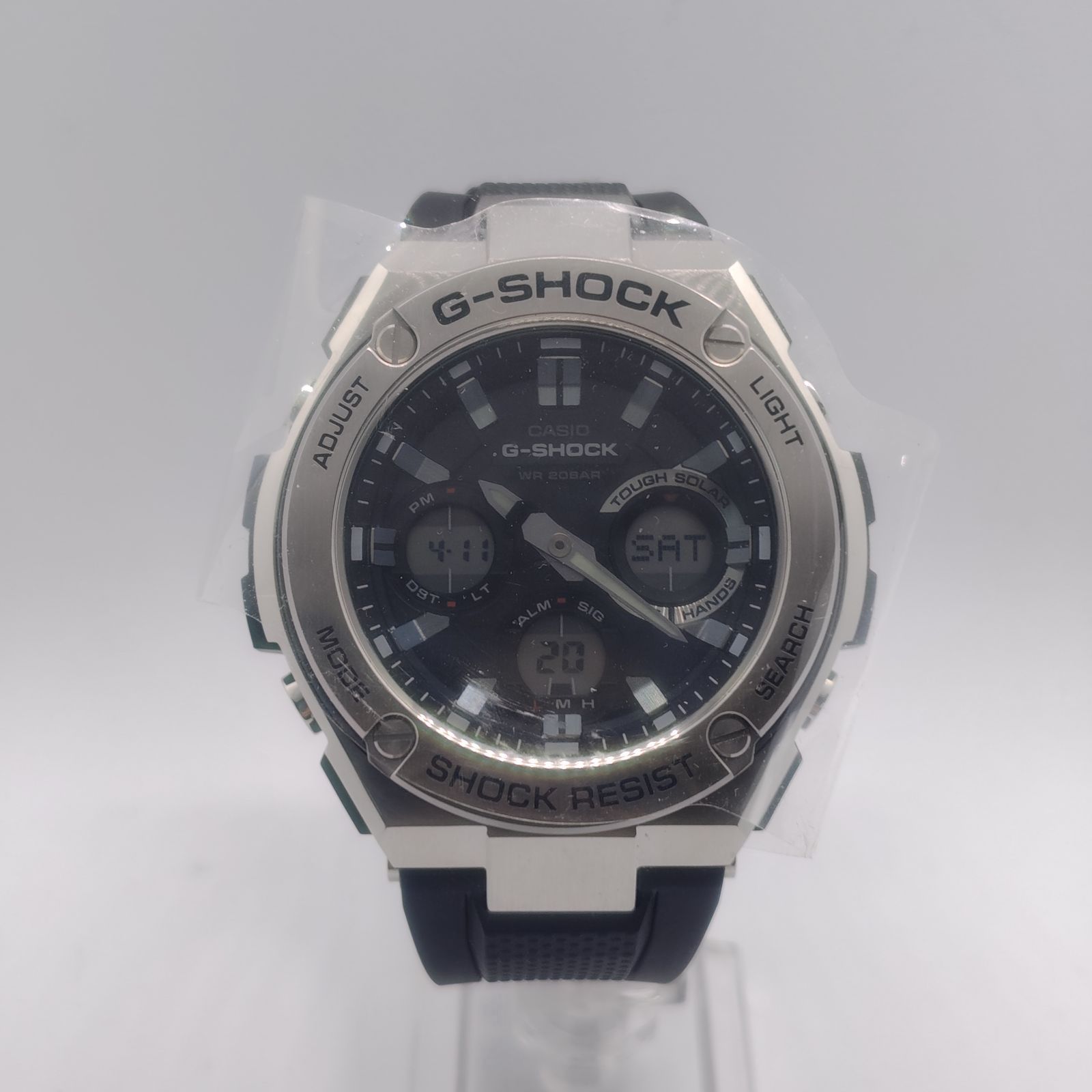 美品 CASIO カシオ Gショック Gスチール ソーラークォーツ 腕時計 GST 